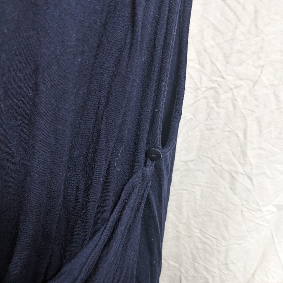 Pomegranate Moon Elegant Navy Sleeveless Wrap Cardigan Sz O/S - Picture 7 of 8